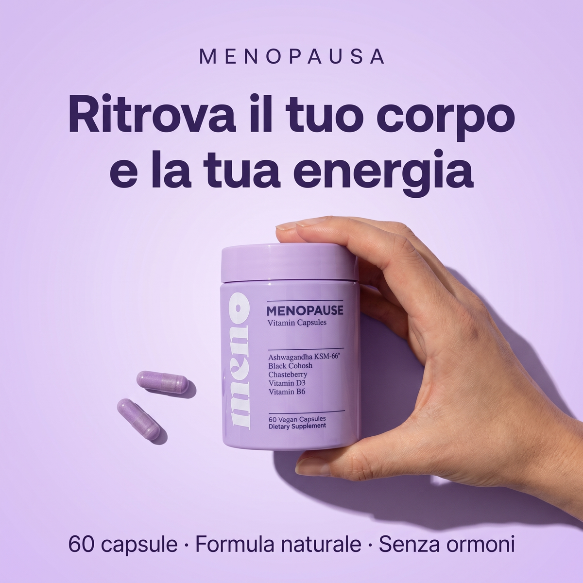 Meno™ — Integratore vegano per la menopausa